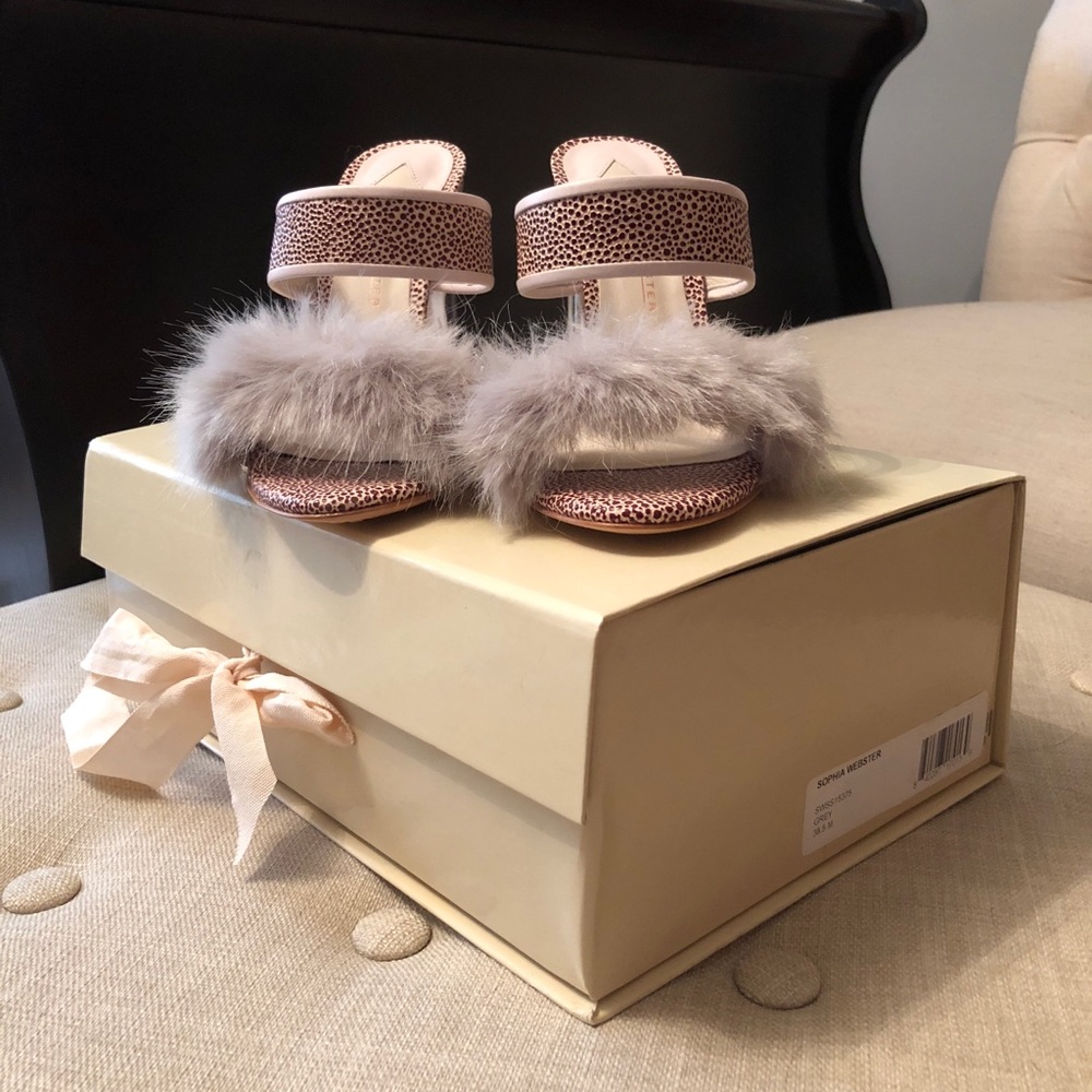 Sophia Webster fur mules